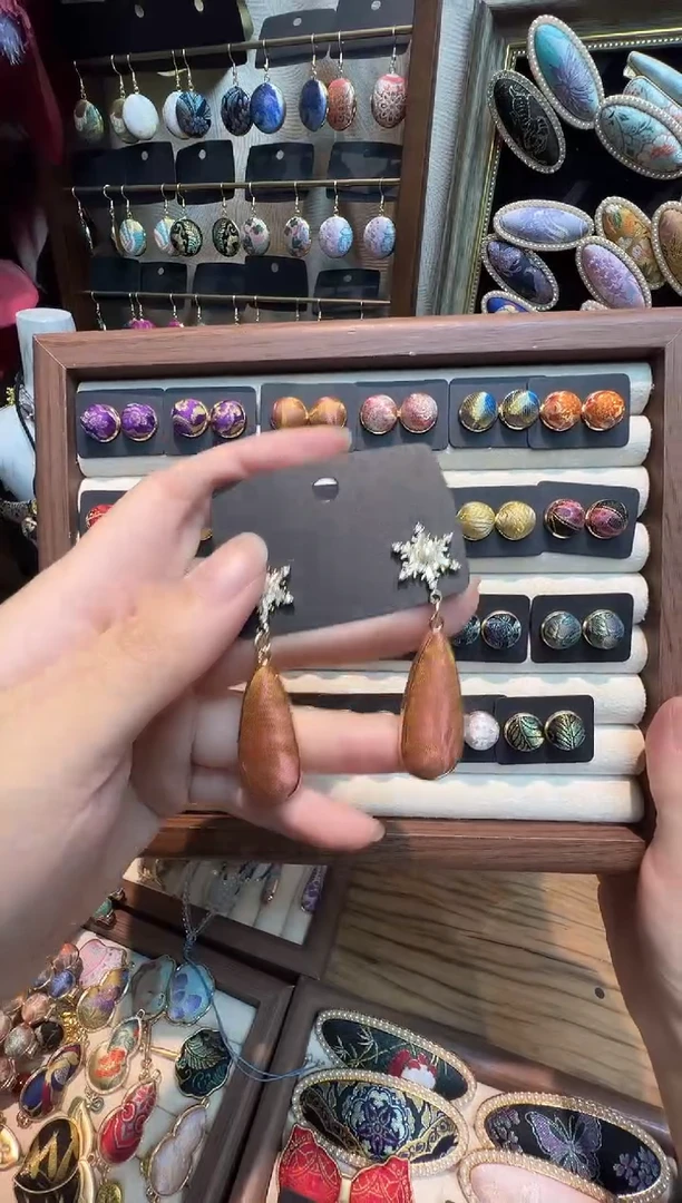 学****ɞ【花位基本一致】钱小萍莲枝石榴水滴耳针款