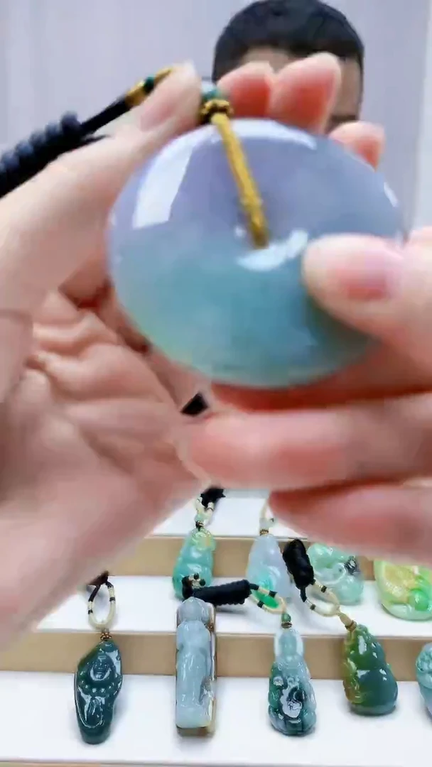 未镶嵌定制翡翠4898zm-毛货挂件6扣子