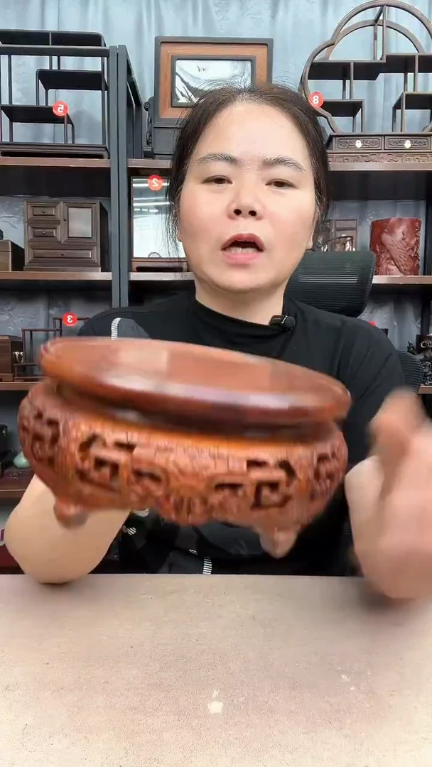 鸡翅木类端景台16公分黄