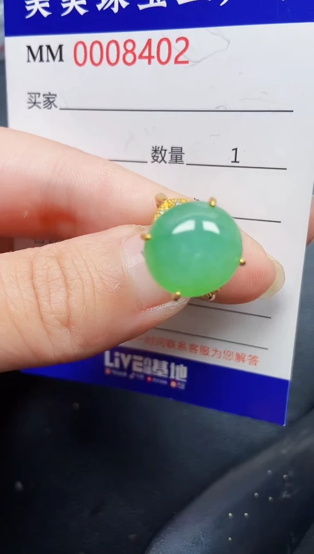 翡翠银S925镶嵌颈饰8402