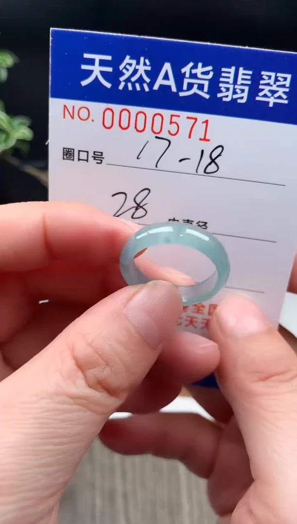 未镶嵌戒指翡翠17-18#
