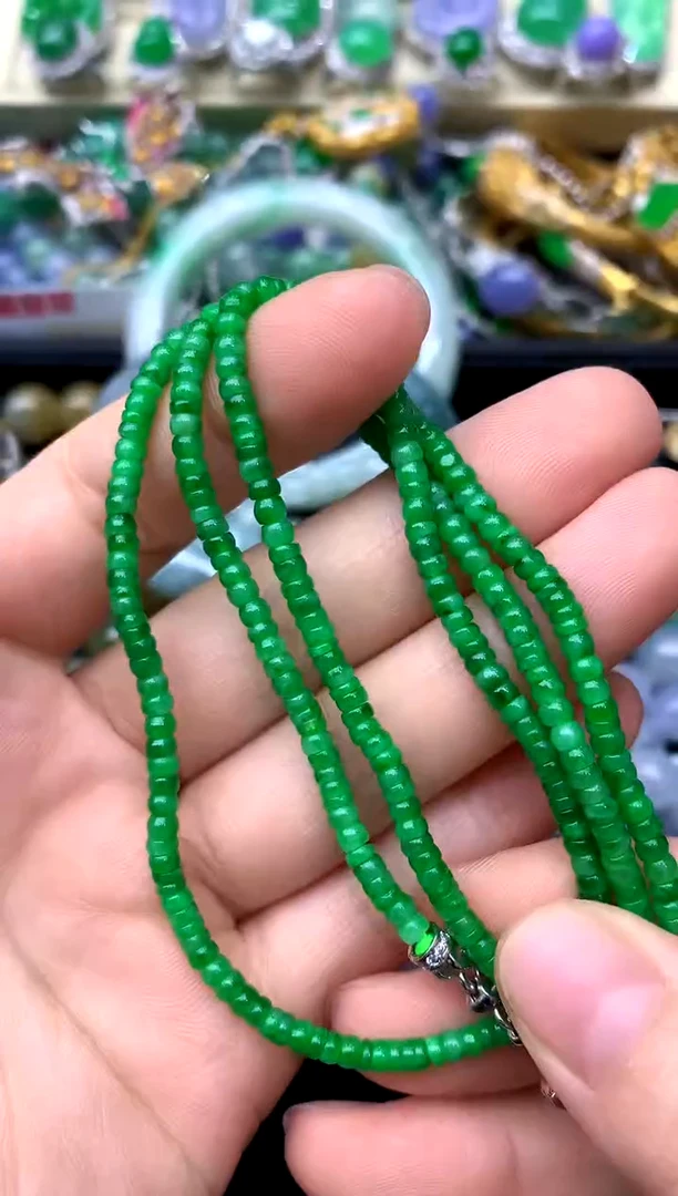 颈饰未镶嵌翡翠555-中国好珍宝