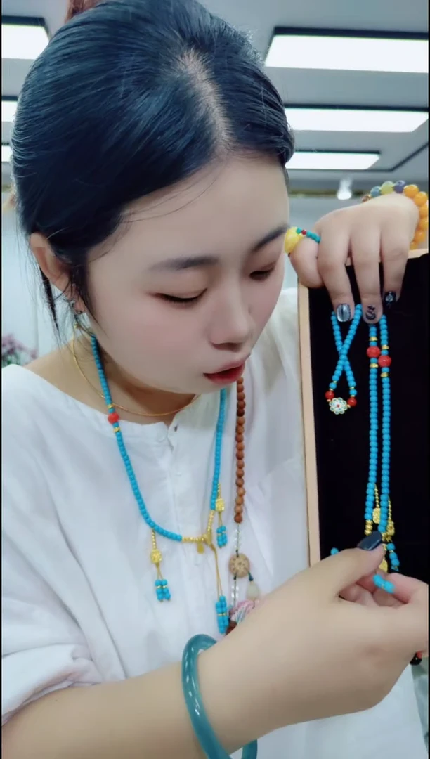 玛瑙/玉髓颈饰合金0413长链