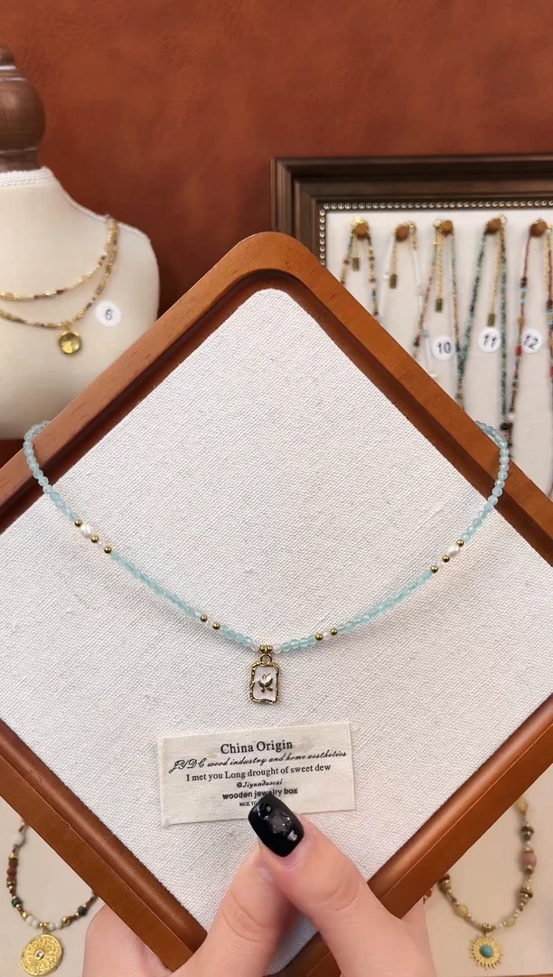 项链钛钢石英质玉1号