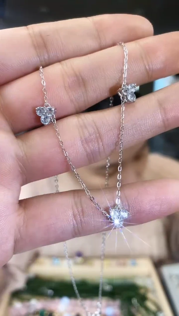 海蓝宝石颈饰银S925镶嵌09