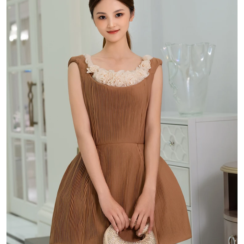 古悠卡小众设计名媛公主风连衣裙