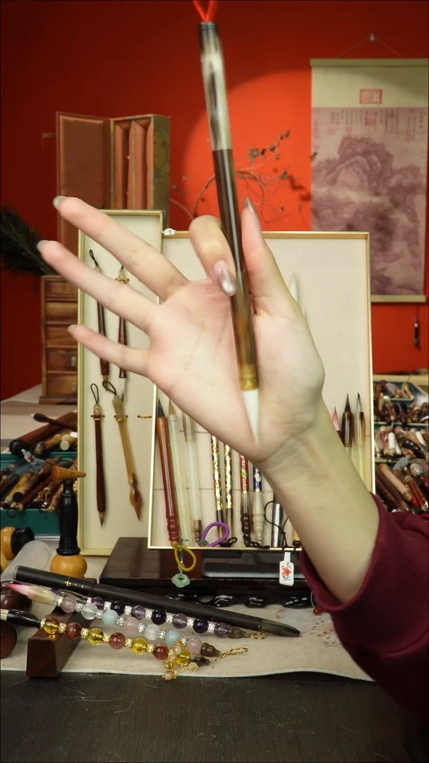 137号闪孤品高货毛笔链接 清水试笔 蘸墨不退