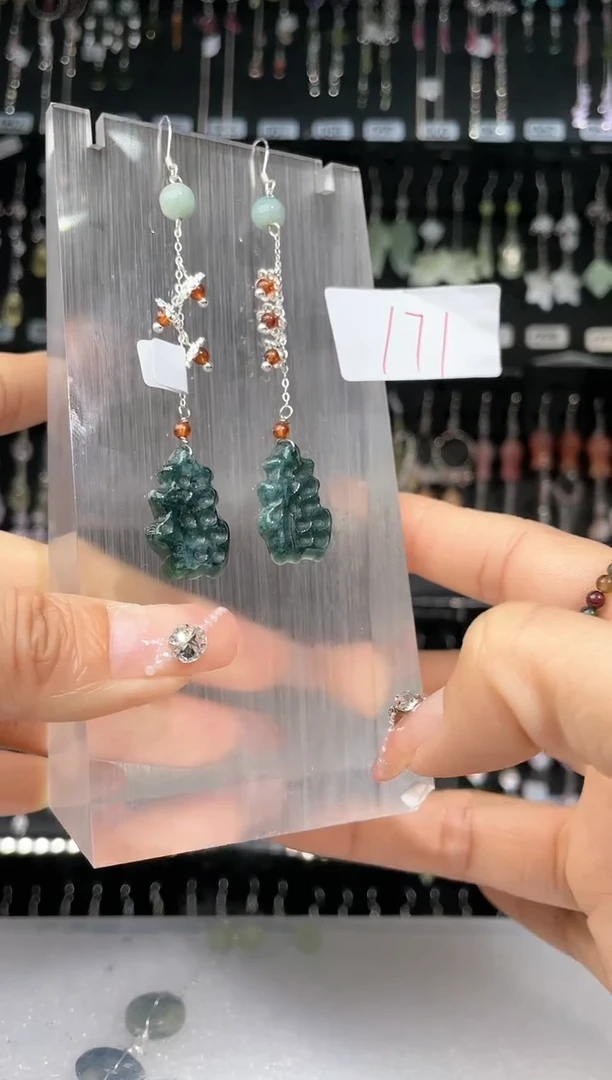 【闪购商品】紫晶耳饰银S925镶嵌喜欢拍