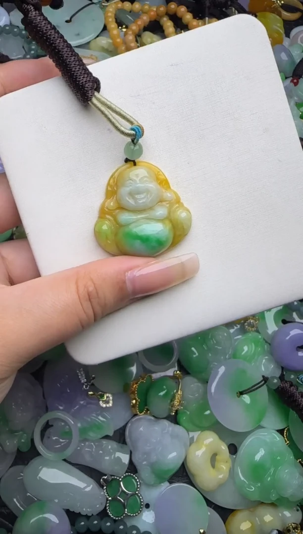翡翠未镶嵌颈饰天然缅甸翡翠吊坠