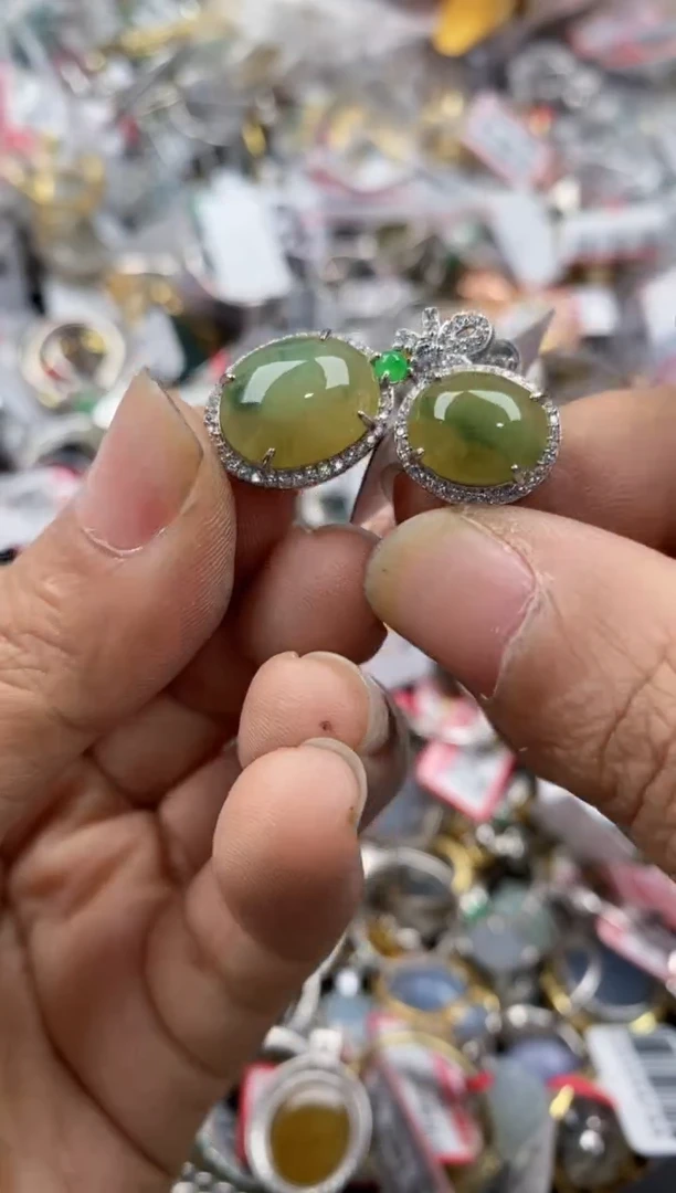 银S925镶嵌戒指翡翠222                  8