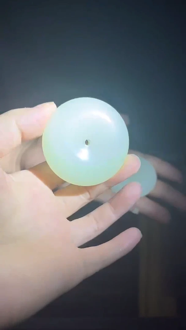 未镶嵌和田玉挂件平安扣.1件.白