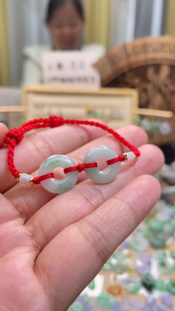 颈饰未镶嵌翡翠甜甜圈一对手绳
