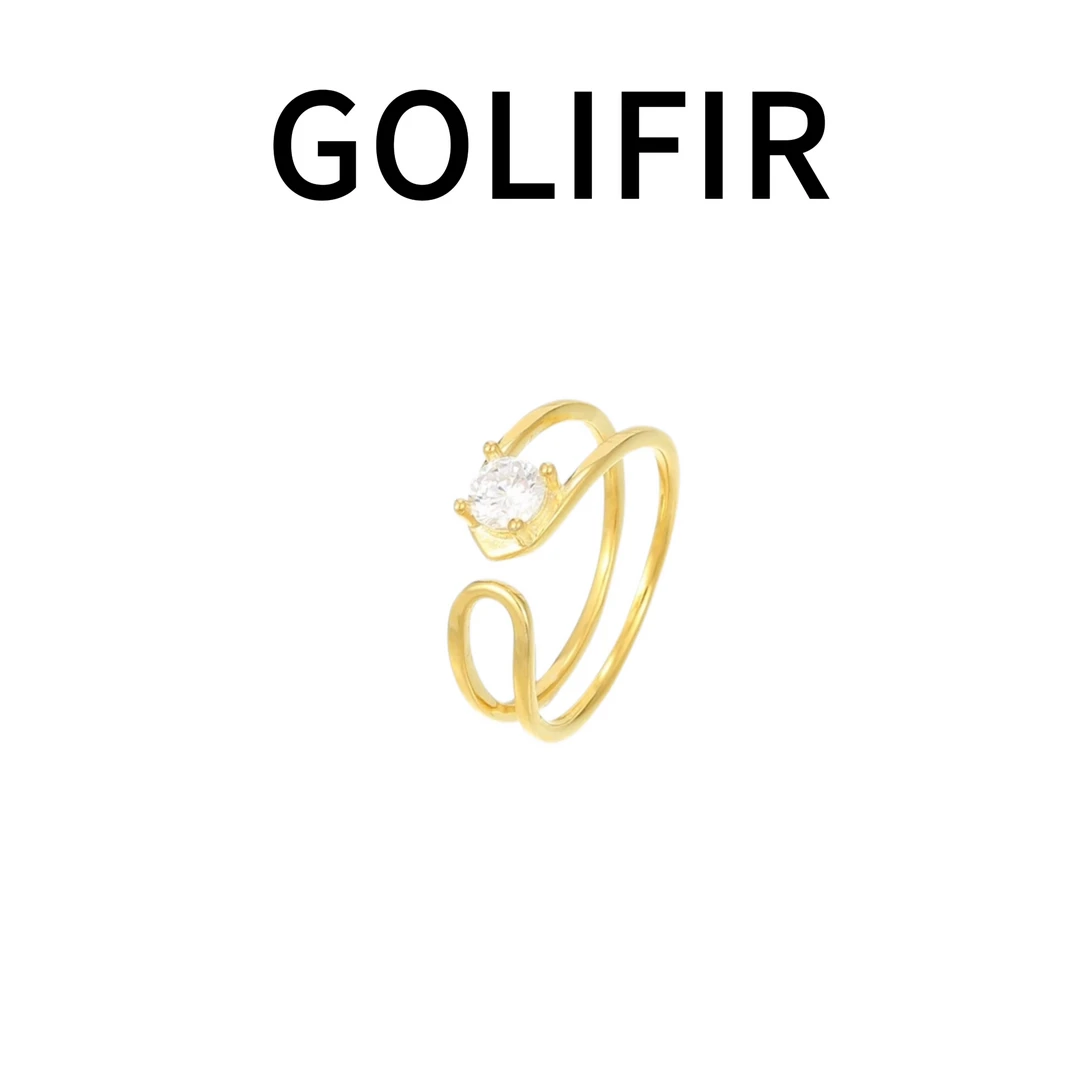 合金合成锆石戒指 【GOLIFIR】 Eternal 系列 灵动绕指锆石戒指D051