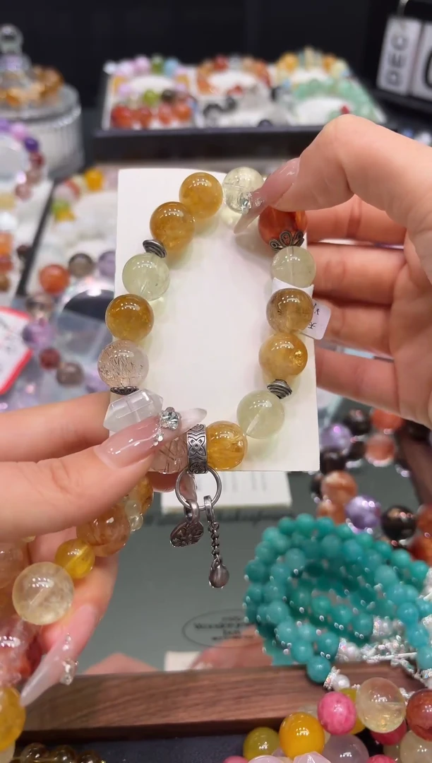 未镶嵌手链水晶黄手串