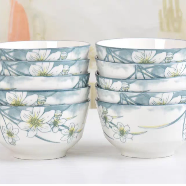 水仙花米饭碗10个装 破损补发 T恤厂家赞助