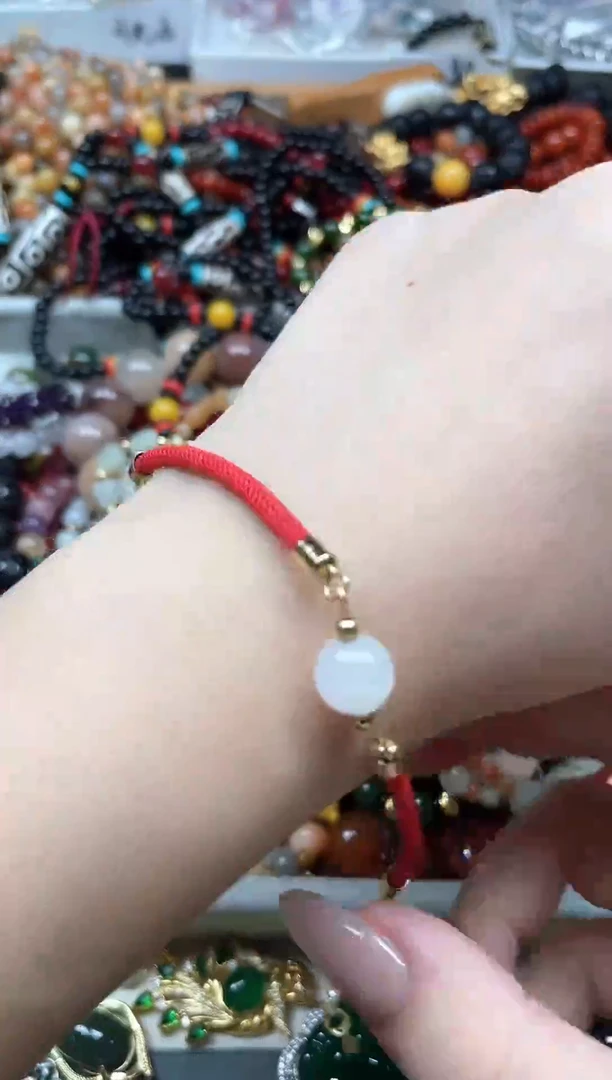 合金手绳石英质玉（金丝玉）多样性发货拍一发一