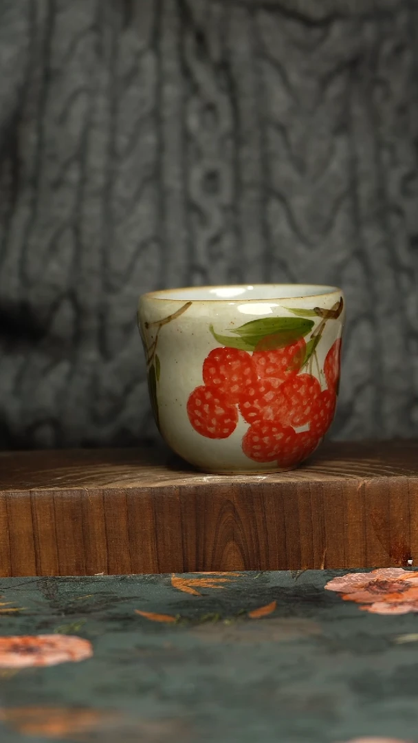 杯釉下彩手工手绘同款陶器