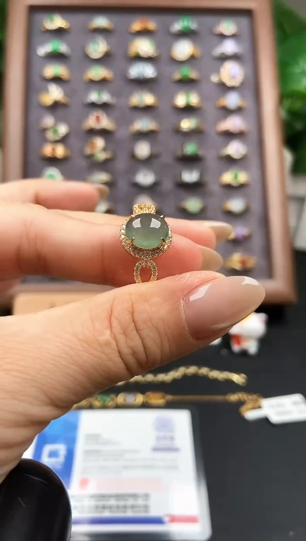 银S925镶嵌戒指翡翠21