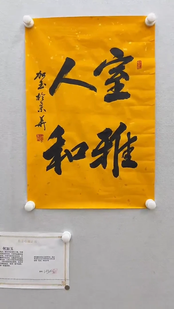 书法2何加玉老师 书法  室雅人和