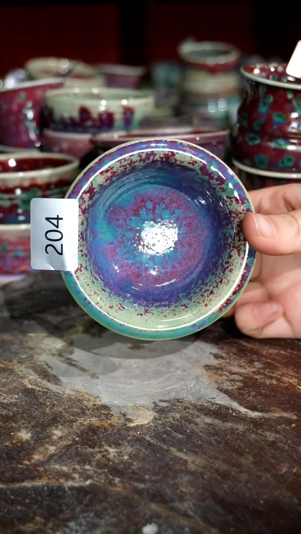摆件精品窑变钧瓷茶器
