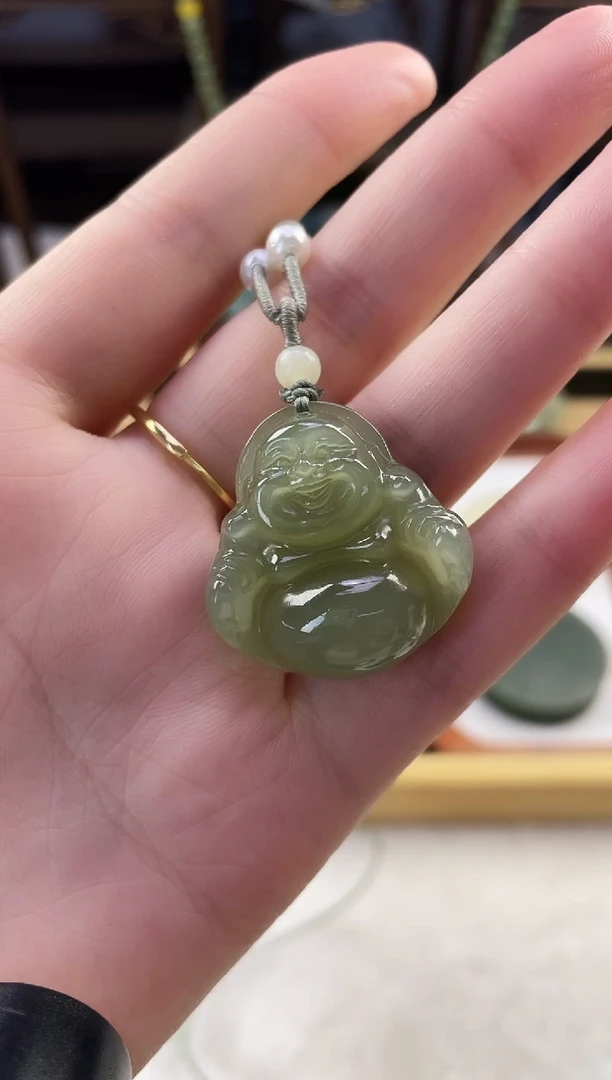 颈饰未镶嵌和田玉30mm佛公