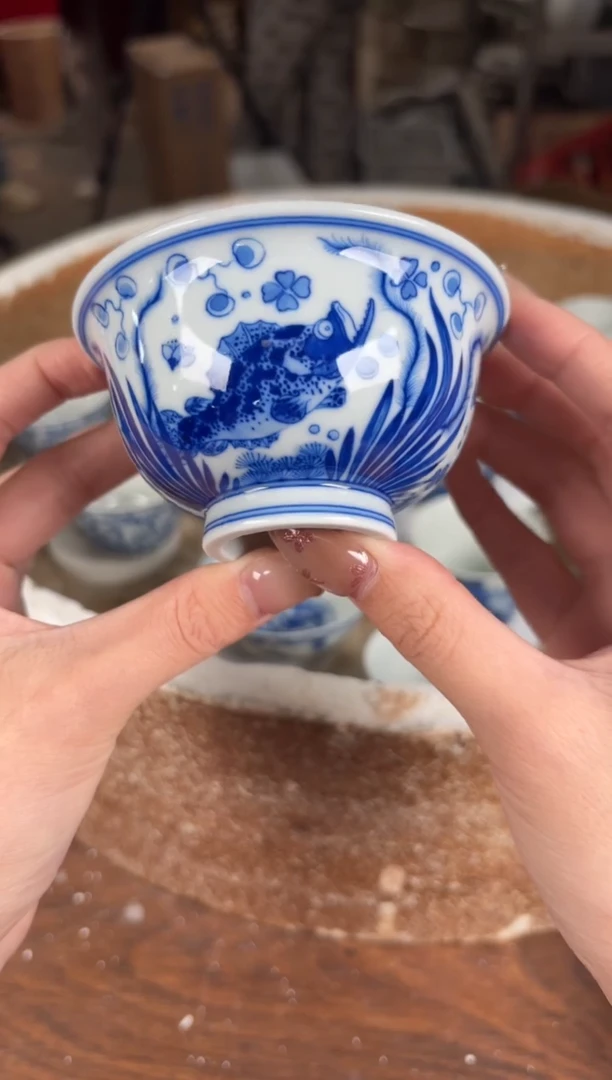 杯看山柴窑青花看山柴窑青花