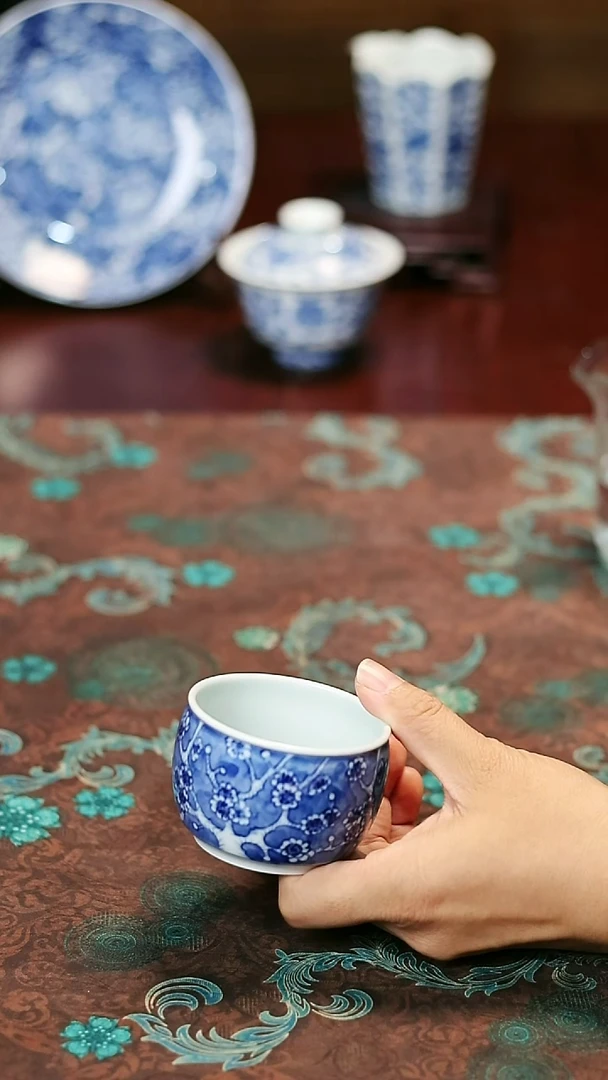 九曰陶纯手工手绘茶具