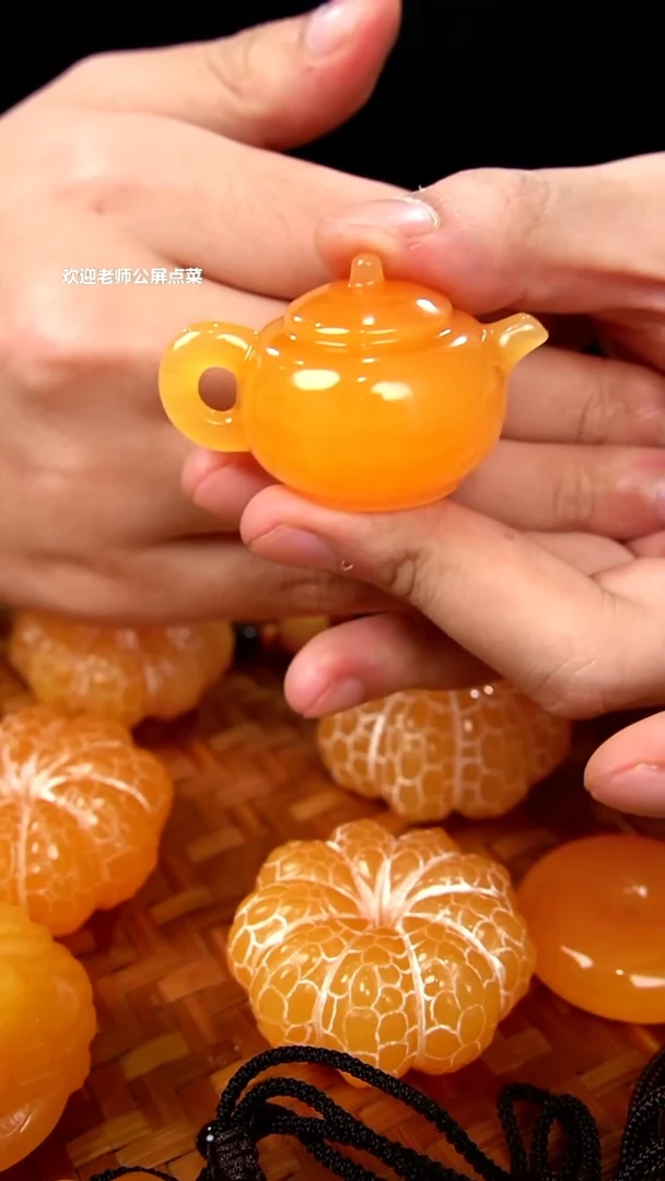 印尼石茶壶手把件
