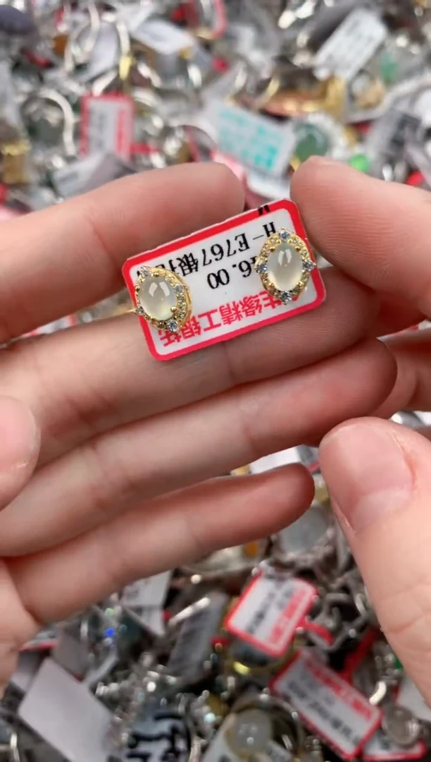 银S925镶嵌戒指翡翠555  6