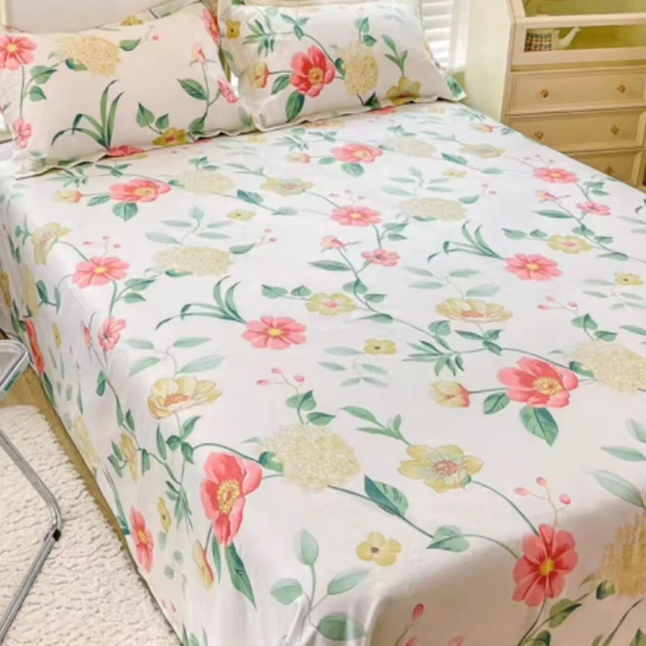 （经典花枝）原棉粗布床单2.4*2.3