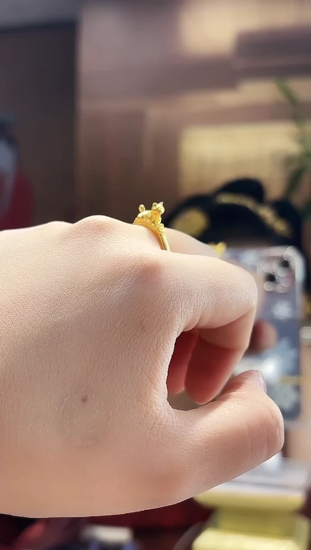 无925银小猫戒指/件