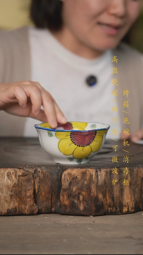 碗景德镇高温釉下彩可微波烤箱洗碗机