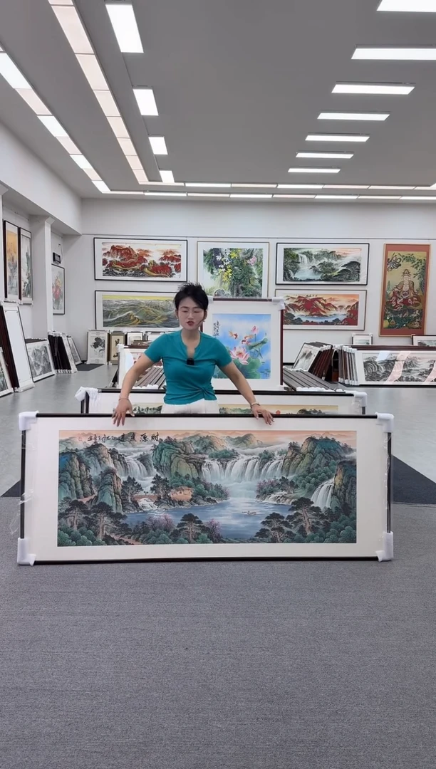 国画手绘 财源广进 219*88
