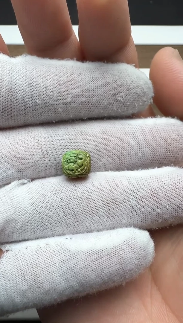 【闪购商品】绿松石四神兽方珠未镶嵌直径9.1宽9