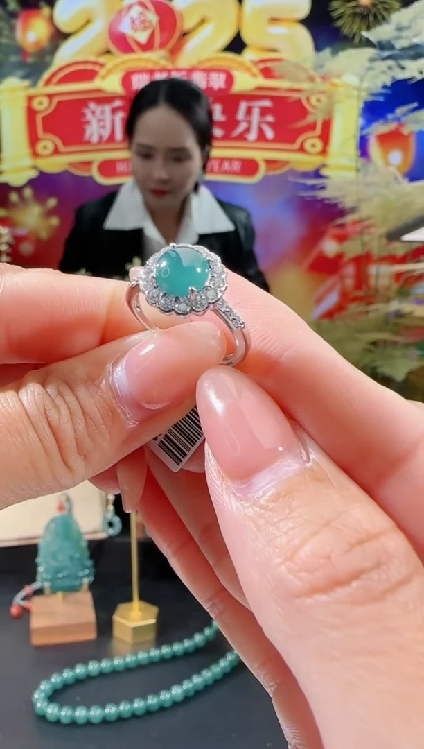 【闪购商品】翡翠戒指合金蛋面戒指多样性发一