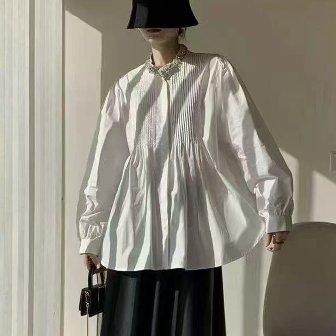 【锦衣服饰】JYL 505韩系圆领钉珠小衫