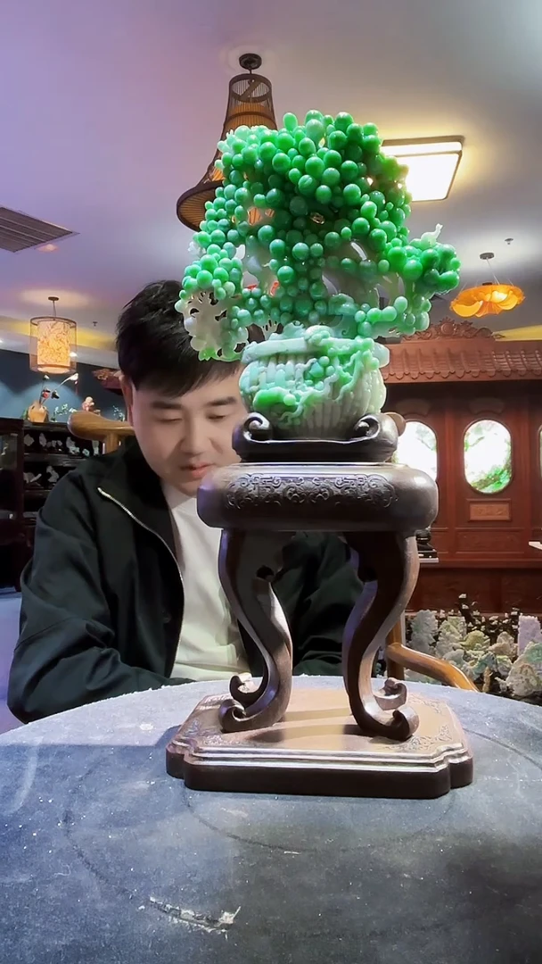 未镶嵌定制翡翠鹏*55/1127/Y/花篮