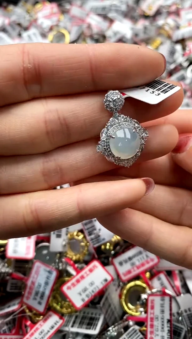 【闪购商品】翡翠戒指银S925镶嵌3333333    1