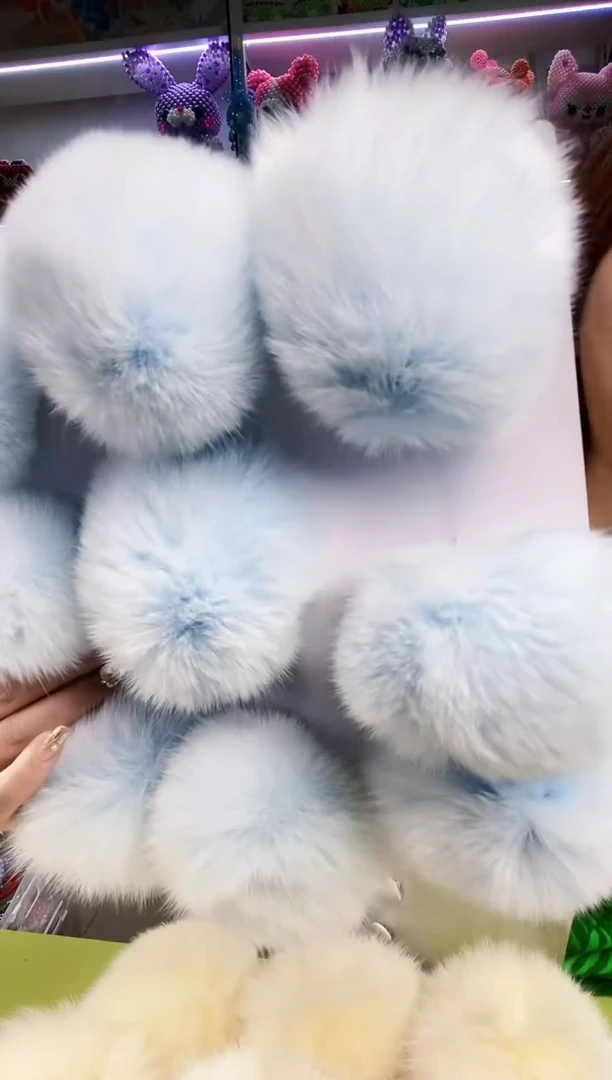 玻璃2087妲己毛球1个浅蓝色