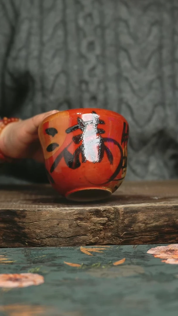 【闪购商品】瓷片釉下彩手工手绘同款陶器