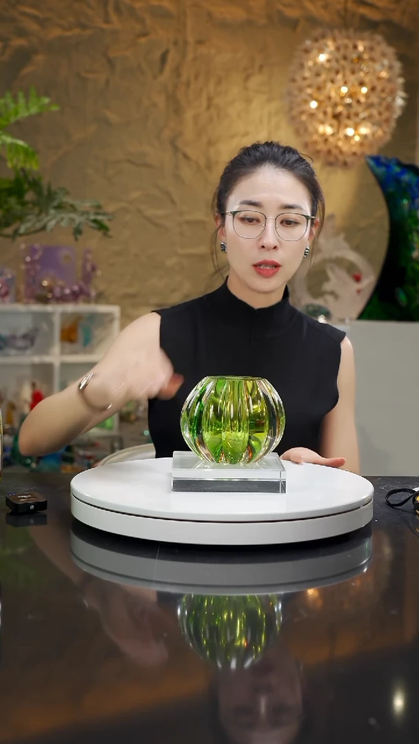 手工艺品琉璃琥珀绿南瓜香薰瓶