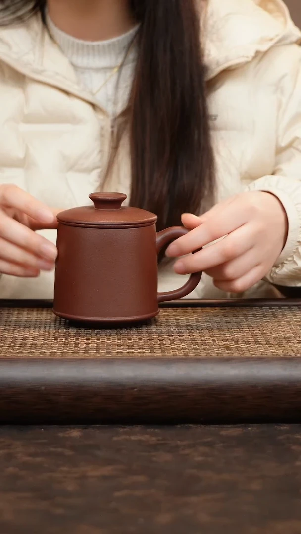 茶杯紫砂三件套底槽青新品