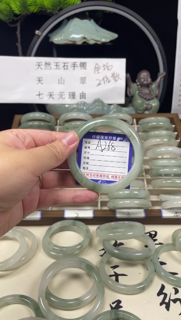 石英质玉（天山翠）手镯未镶嵌A268