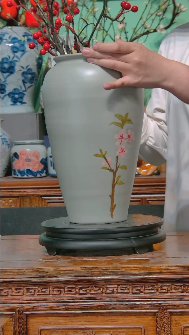 摆件景德镇源头工厂手工无孔水培花瓶