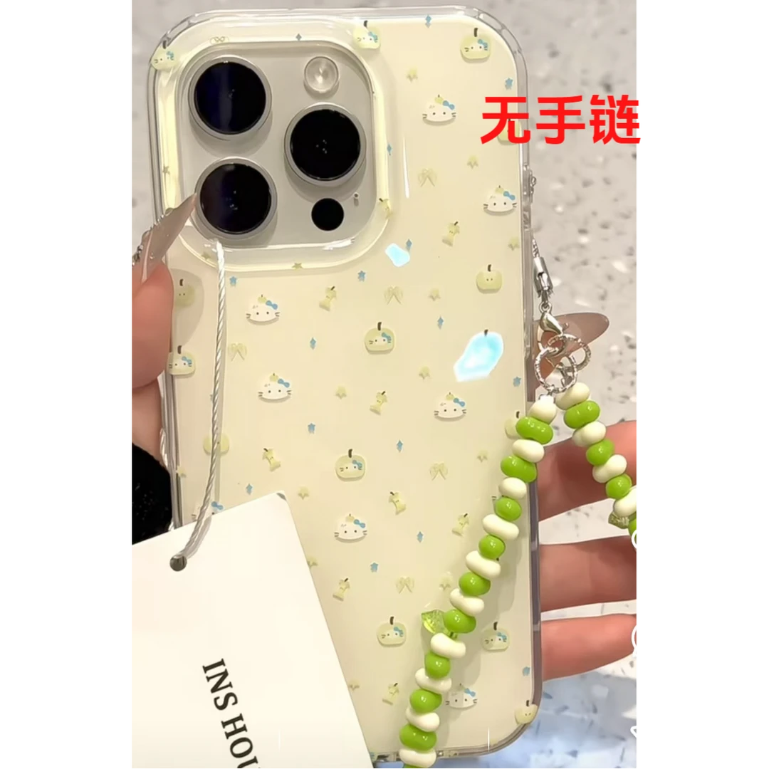 青苹果凯蒂猫适用苹果16promax小米15iphone14pro华为IMD手机壳SS