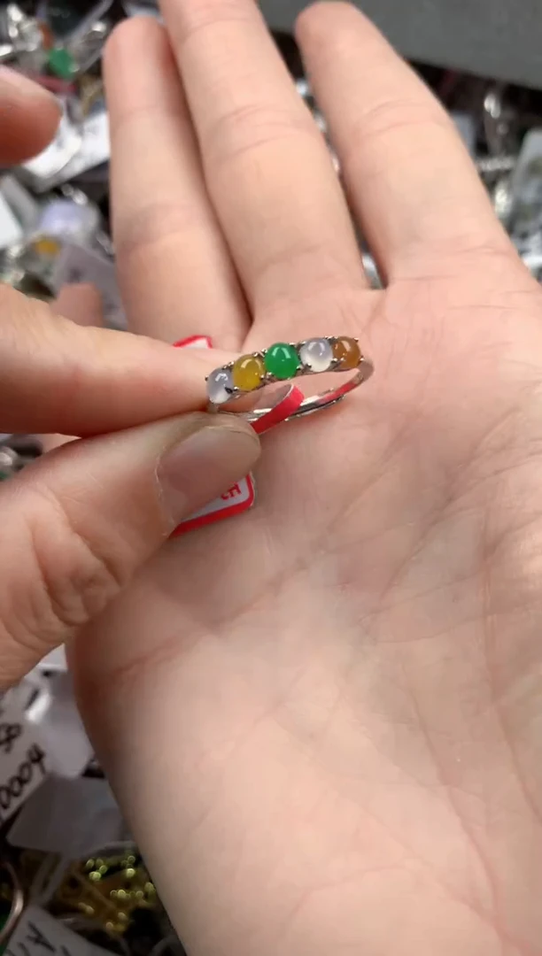 银S925镶嵌戒指翡翠333   6