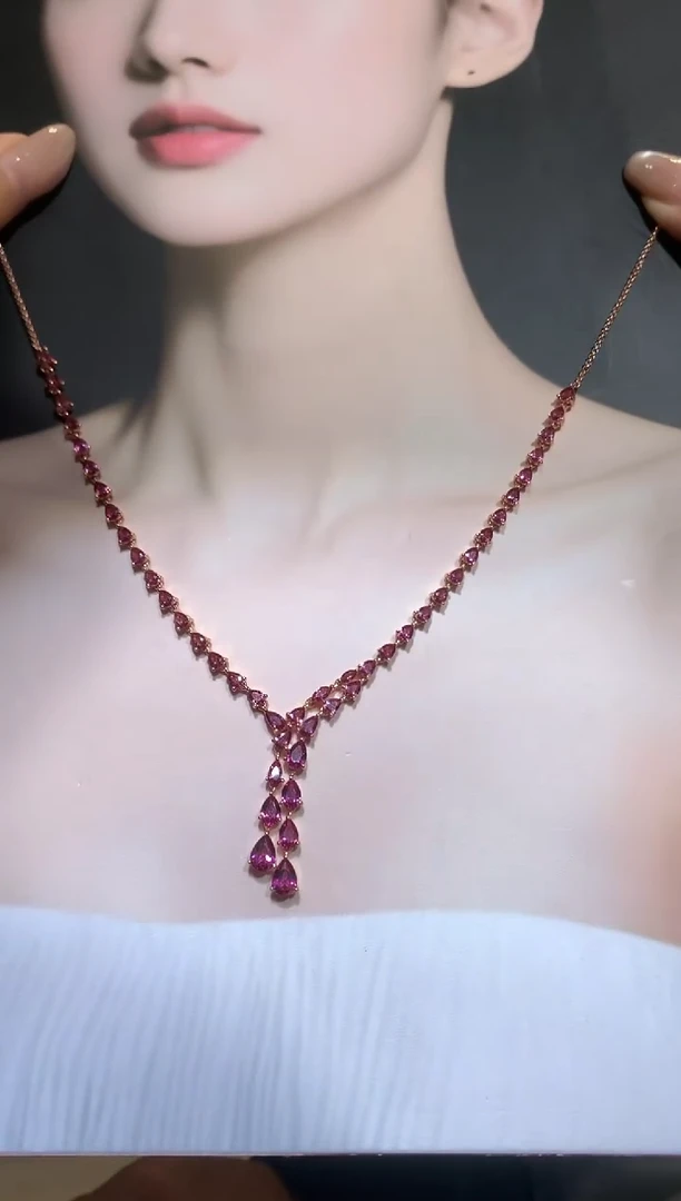 颈饰银S925镶嵌石榴石【宝石世家严选】