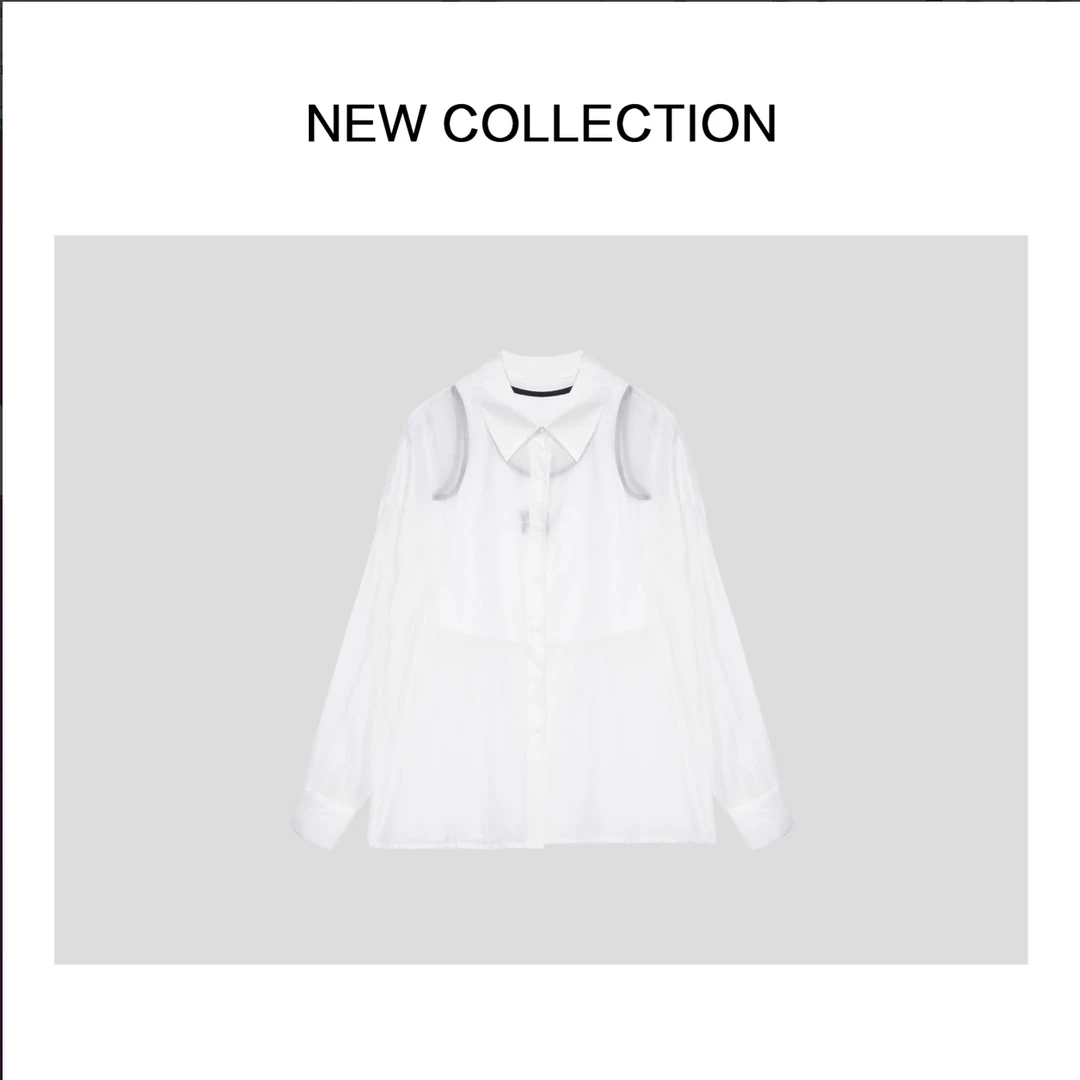 【龙哥专属】C1F27006 简约现代白色衬衫 3952