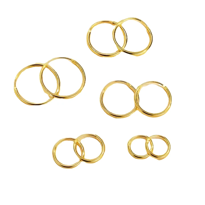 【鑫华专享】18K金  亮面大耳圈（单个）