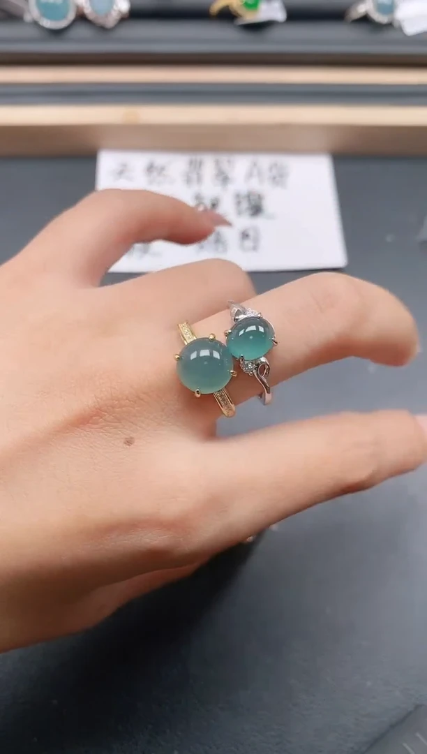 银S925镶嵌戒指翡翠1111